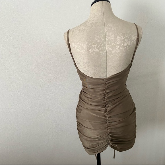 Tiger Mist Zion olive green dress scrunch cami bodycon mini - Picture 6 of 7